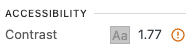 picture of a contrast accessibility